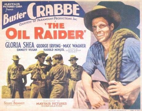 Max Wagner featured in a lobby card for The Oil Raider (1934)